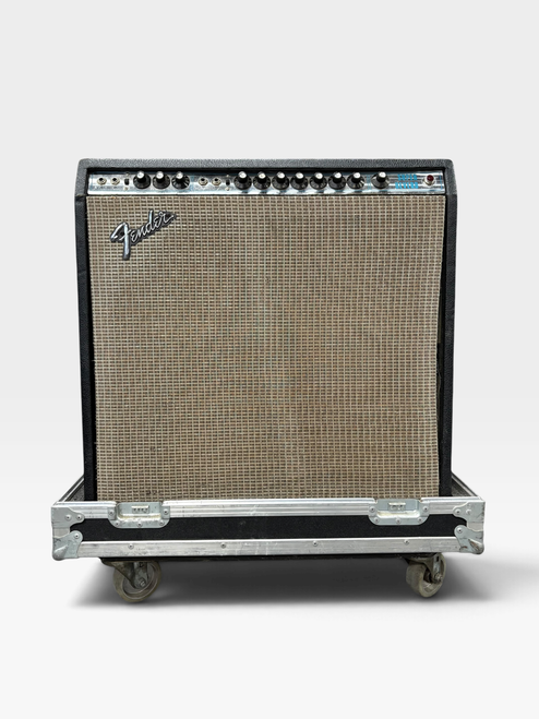 Vist Large View of Product Image Which is Used Fender 70s Super Reverb 4 x 10 Tube Guitar Combo Amp with Flight Case