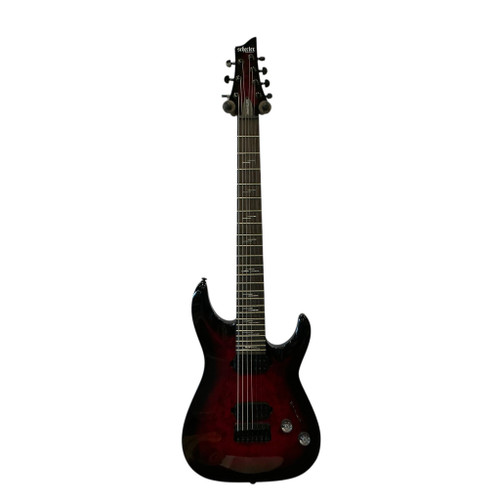 Vist Large View of Product Image Which is Used Schecter OMEN ELITE 7 S Type Electric Guitar Red 7-String