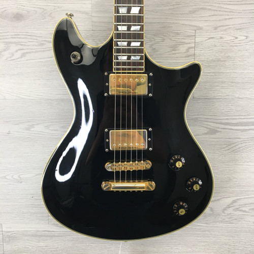 Vist Large View of Product Image Which is Used Schecter TEMPEST CUSTOM DIAMOND SERIES Double Cut Electric Guitar Black 6-String