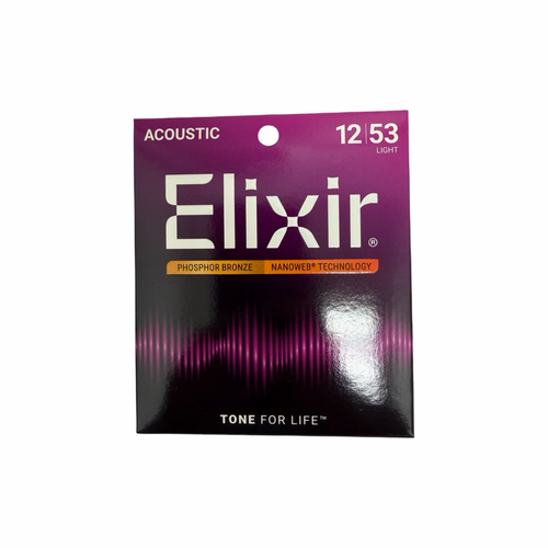 Vist Large View of Product Image Which is New ELIXIR PHOSPHOR BRONZE NANOWEB LIGHT (12-53)