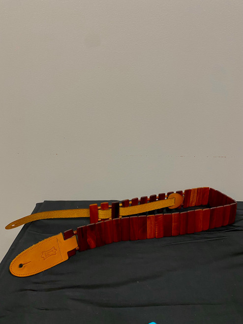 Vist Large View of Product Image Which is Used Levy's HEARTWOODES ROSEWOOD GUITAR STRAP Guitar Accessory