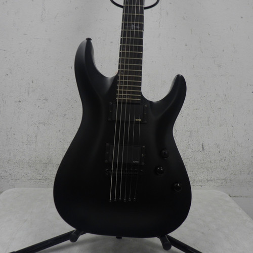 Vist Large View of Product Image Which is Used Schecter SCHECTER C-1 PLATNIUM BLACKOUT Super S Electric Guitar Black 6-String