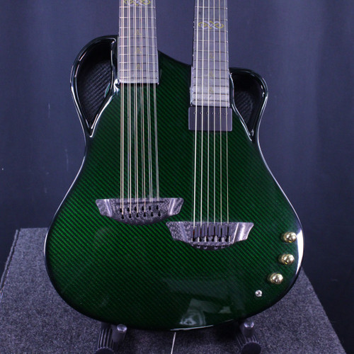 Vist Large View of Product Image Which is Used EMERALD CHIMAERA DOUBLE NECK Solid Top Acoustic Guitar Green