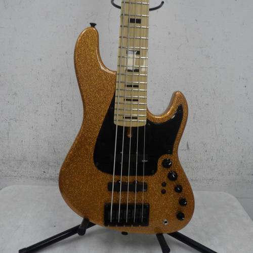 Vist Large View of Product Image Which is Used Dmark Master Series Jbx7 Orange Flake J Type Bass Guitar Orange 4-String