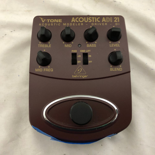 Vist Large View of Product Image Which is Used Behringer ACOUSTIC ADI21 Accoustic PreAmp Pedal