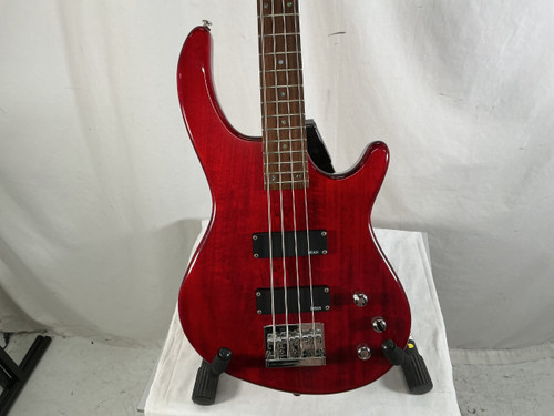 Vist Large View of Product Image Which is Used Dean EDGE BASS P Type Bass Guitar Red 4-String
