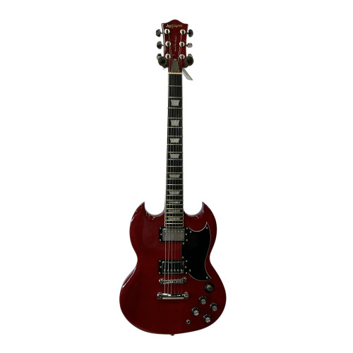 Vist Large View of Product Image Which is Used LEO JAYMEZ DOUBLE CUT SG Type Electric Guitar Red 6-String