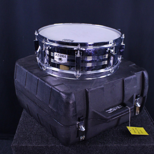 Vist Large View of Product Image Which is Used Tama 14X5 STEEL SNARE W/CASE Metal Snare Drum 14"