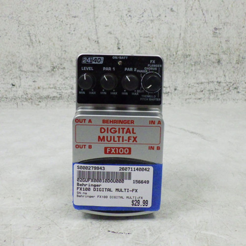 Vist Large View of Product Image Which is Used Behringer FX100 Digital Multi-Fx Multi-FX Pedal