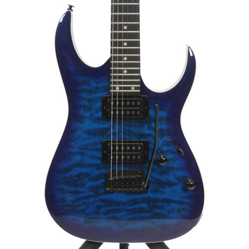 Vist Large View of Product Image Which is Used Ibanez GIO GRGA120QA S Type Electric Guitar Blue 6-String