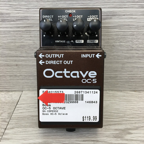 Vist Large View of Product Image Which is Used Boss OC-5 OCTAVE Octave Pedal