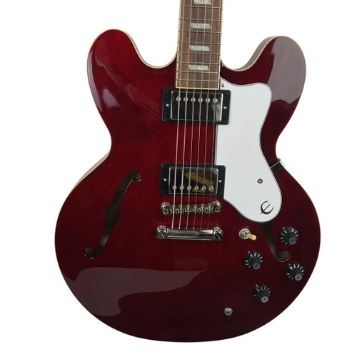 Vist Large View of Product Image Which is Used Epiphone NOEL GALLAGHER RIVIERA Semi-Hollow Electric Guitar Red 6-String