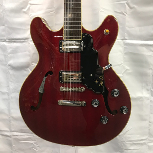 Vist Large View of Product Image Which is Used Guild STARFIRE IV 12-ST Semi-Hollow Electric Guitar Red 12-String