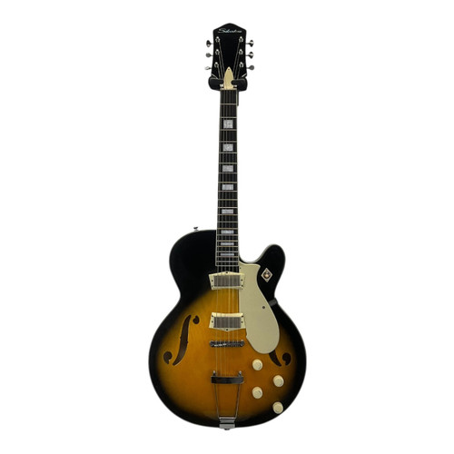 Vist Large View of Product Image Which is Used Silvertone 1446ttsb Semi-hollow Electric Guitar Tobacco Sunburst 6-String