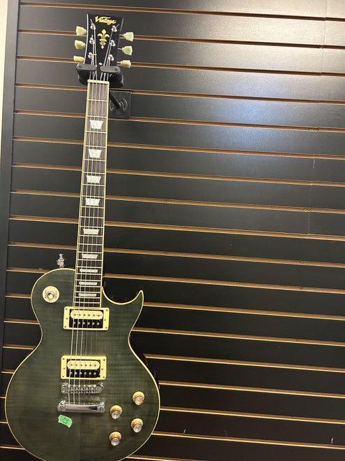 Vist Large View of Product Image Which is Used Vintage LES PAUL LP Type Electric Guitar Green 6-String