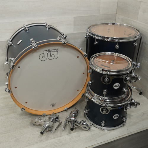 Vist Large View of Product Image Which is Used DW 4pc Design Drum Shell Kit Blue Slate