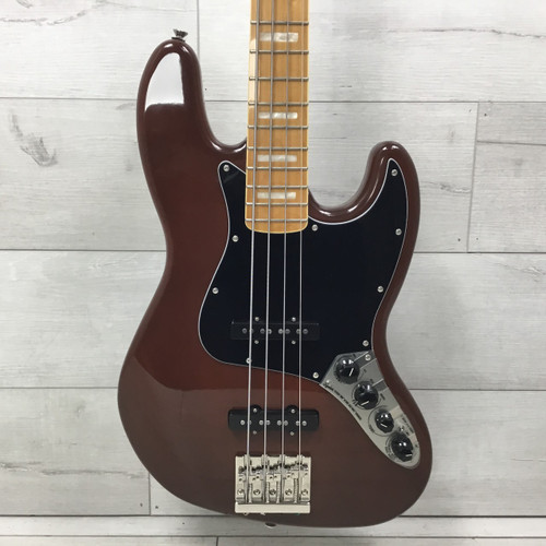 Vist Large View of Product Image Which is Used Squier Classic Vibe Active 70s Jazz Bass Guitar Mocha