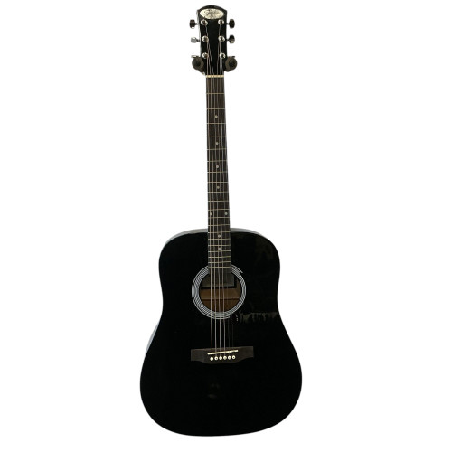 Vist Large View of Product Image Which is Used Johnson JG-555 BLK Laminate Top Acoustic Guitar Black