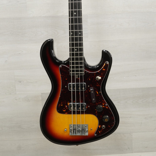 Vist Large View of Product Image Which is Used Global Short Scale Vintage Bass Guitar Sunburst