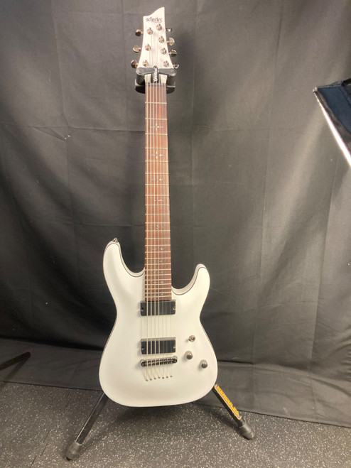 Vist Large View of Product Image Which is Used Schecter DEMON 7 STRING S Type Electric Guitar White 7-String