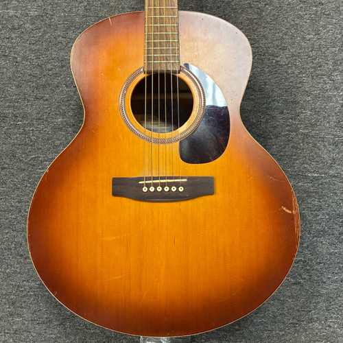Vist Large View of Product Image Which is Used Seagull MARITIME MINI Solid Top Acoustic Guitar Sunburst