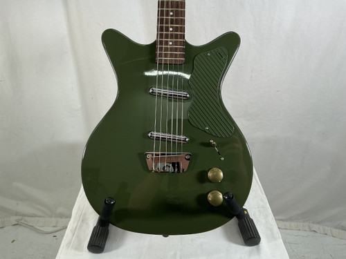 Vist Large View of Product Image Which is Used Danelectro DAN O. COOL GREEN Double Cut Electric Guitar Green 6-String