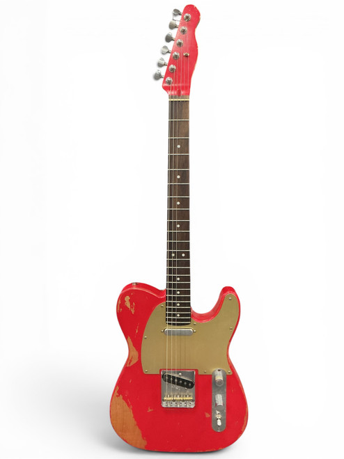 Vist Large View of Product Image Which is Used PARTSCASTER TELE T Type Electric Guitar Red 6-String