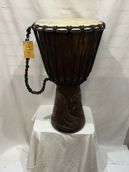 Vist Large View of Product Image Which is Used 14 IN MAGAGONY DJEMBE Djembe