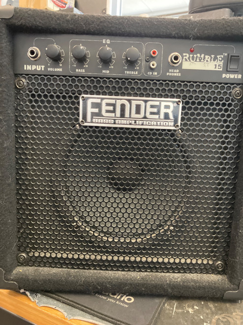 Vist Large View of Product Image Which is Used Fender RUMBLE 15 1 x 10 Bass Combo Amplifier 1 x 10