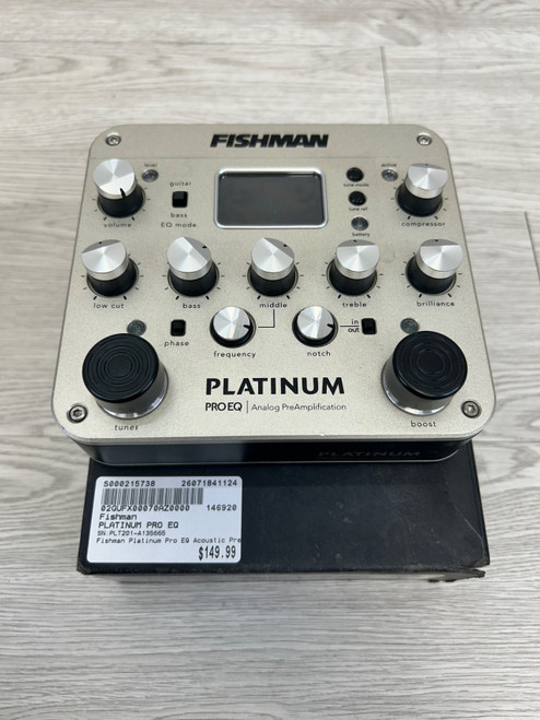 Vist Large View of Product Image Which is Used Fishman PLATINUM PRO EQ Accoustic PreAmp Pedal