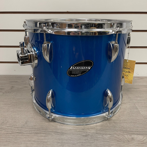 Vist Large View of Product Image Which is Used Ludwig 12X10 ACCENT COMBO TOM Rack Tom Blue 12"