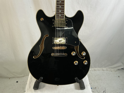 Vist Large View of Product Image Which is Used Xaviere XV-900 Semi-Hollow Electric Guitar Black 6-String