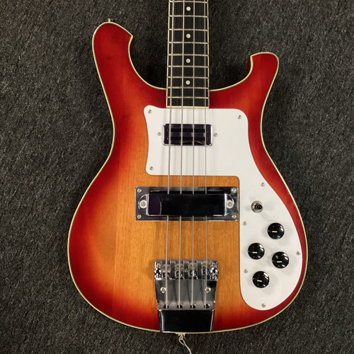 Vist Large View of Product Image Which is Used Harley Benton RB414CS Bass Guitar Cherry Sunburst 4-String