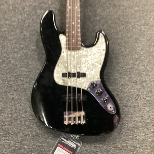 Vist Large View of Product Image Which is Used Squier JAZZ BASS MIJ E SERIES Vintage J Type Bass Guitar Black 4-String