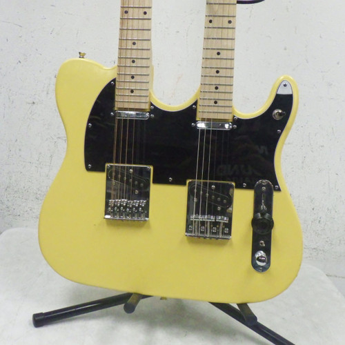 Vist Large View of Product Image Which is Used double Neck T Type Guitar T Type Electric Guitar Natural 6-String