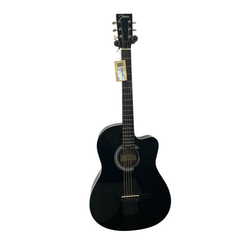 Vist Large View of Product Image Which is Used Johnson JG-100-C-BK Laminate Top Acoustic Guitar Black