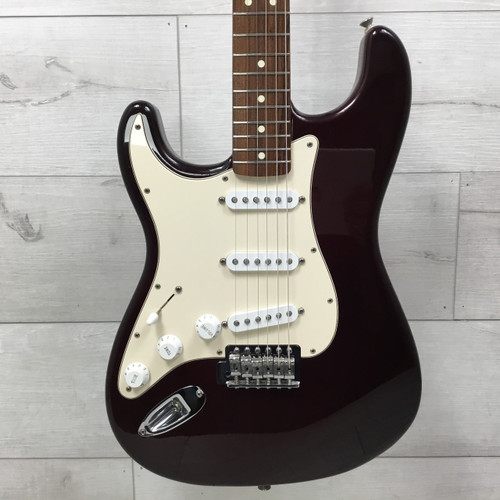 Vist Large View of Product Image Which is Used Fender Standard Left Handed Stratocaster Electric Guitar Red