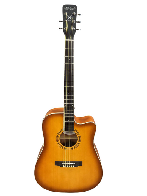 Vist Large View of Product Image Which is Used Nashville Guitarworks D10CEEB Solid Top Acoustic Guitar Wood