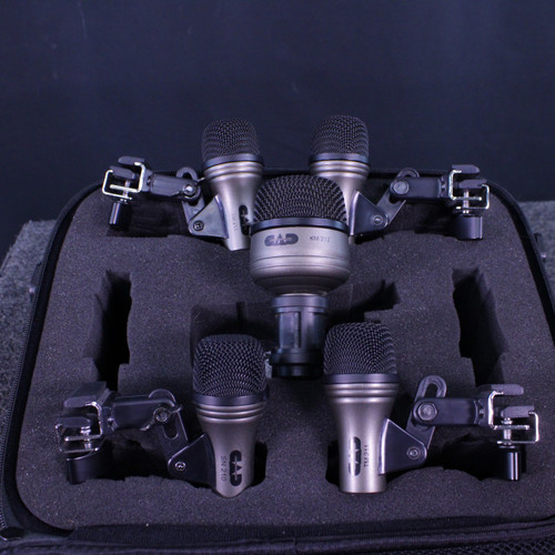 Vist Large View of Product Image Which is Used CAD 5 PIECE DRUM MIC KIT W/ CASE Dynamic Microphone