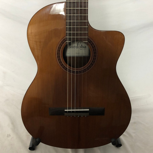 Vist Large View of Product Image Which is Used Cordoba C5-CE Solid Top Acoustic Guitar Wood 6-String