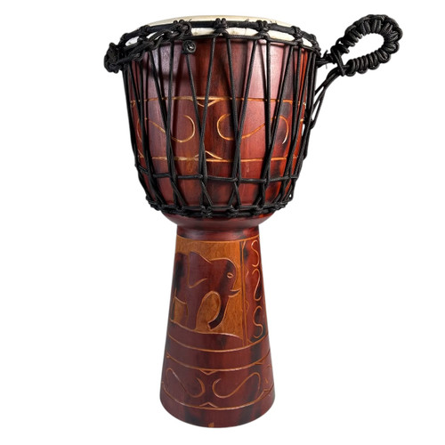 Vist Large View of Product Image Which is Used Sawtooth 11-Inch Djembe Hand Drum