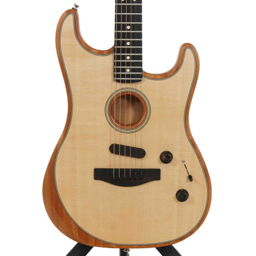 Vist Large View of Product Image Which is Used Fender AMERICAN ACOUSTASONIC STRATOCASTER Solid Top Acoustic Guitar Natural
