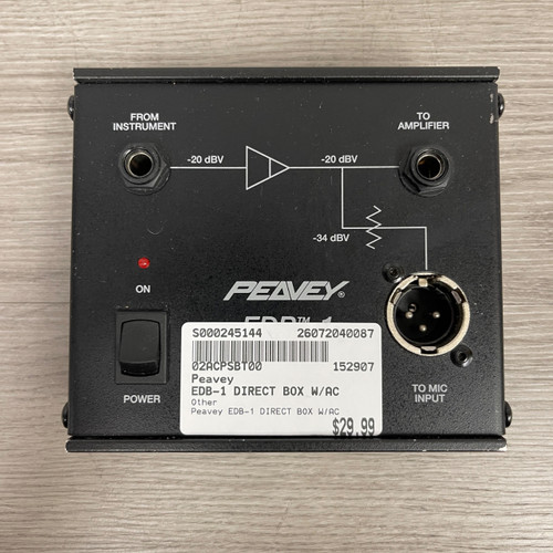 Vist Large View of Product Image Which is Used Peavey EDB-1 DIRECT BOX W/AC Direct Box