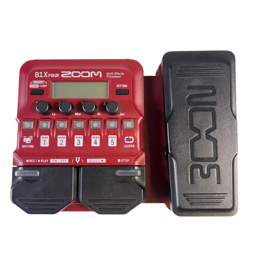 Vist Large View of Product Image Which is Used Zoom B1X FOUR Bass Multi-Effects Processor with Expression Pedal