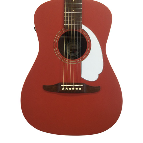 Vist Large View of Product Image Which is Used Fender Malibu Player Solid Top Acoustic Guitar Red
