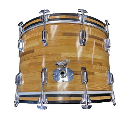 Vist Large View of Product Image Which is Used Rogers BUTCHER BLOCK 22X13 1972 Vintage Kick Drum Wood 22" Kick Drum