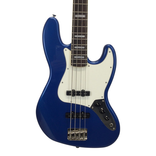Vist Large View of Product Image Which is Used Squier FSR Classic Vibe 60s Jazz Bass Guitar Blue 4-String