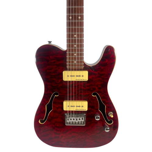 Vist Large View of Product Image Which is Used IYV Thinline T-Type Electric Guitar Dual P-90 Semi-Hollow