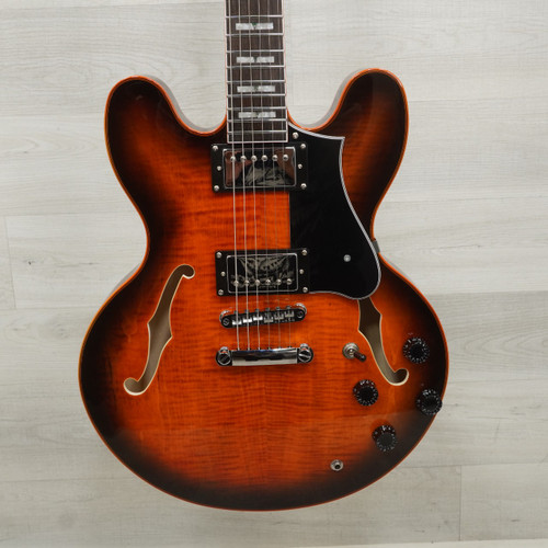 Vist Large View of Product Image Which is Used Firefly FF338 Semi-hollow Electric Guitar Sunburst