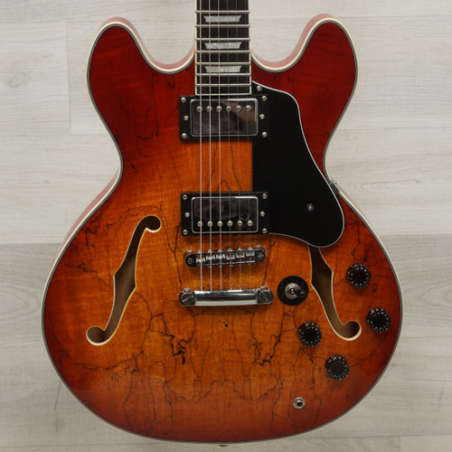 Vist Large View of Product Image Which is Used Firefly FF338 Semi-hollow Electric Guitar Cherry Sunburst